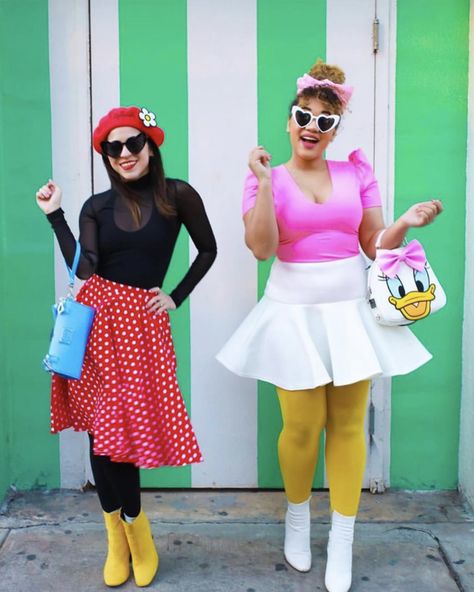 Color Me Courtney - My Favorite Disney Halloween Costumes! Best Friend Halloween Costumes Disney, 90s Disney Costumes, 2 Person Disney Costumes, Color Me Courtney Disney, Disney Friends Costumes, Disney Characters Costumes Diy Women, Disneyland Costume Ideas, Disney Best Friend Costumes, Simple Disney Costumes For Women