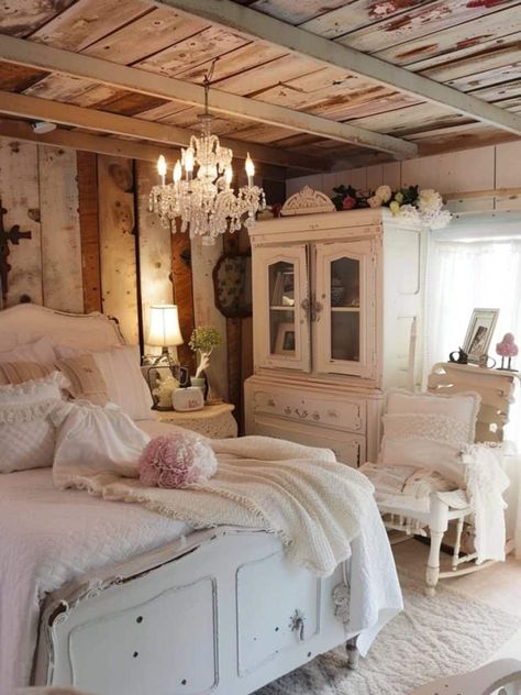 How to Create a Shabby Chic Bedroom on a Budget Shabby Chic Closet, Shabby Chic Bedrooms Romantic, French Shabby Chic Bedroom, Shabby Chic Bed Frame, Shabby Chic Bedrooms On A Budget, Vintage Shabby Chic Bedroom, Shabby Chic House, 1920s Cottage, Country Chic Bedroom