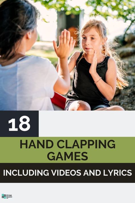 18 Hand Clapping Games (Including Videos and Lyrics) Jump Rope Songs, Fun Games For Teenagers, Hand Clapping Games, Clapping Games, Games Group, Hand Games, Playground Games, Farm School, Group Games