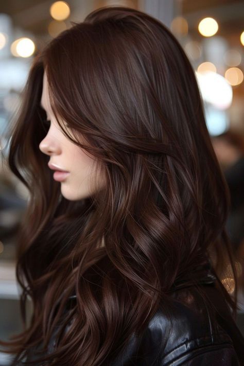 Mocha Hair Color, Mocha Brown Hair Color, Chocolate Hair Color, Rich Brown Hair, Brown Hair Color Shades, Chocolate Brown Hair Color, Hair Color Chocolate, Brown Hair Looks, Brown Hair Inspo