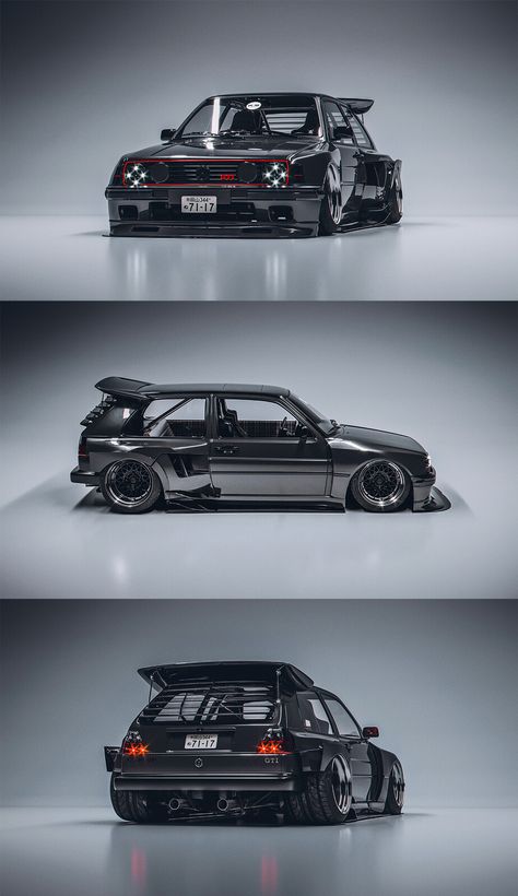 Khyzyl Saleem Art - KYZA MK2 Golf - Render to Reality Khyzyl Saleem, Jp Performance, Mk2 Golf, Best Jdm Cars, Concept Car Design, Street Racing Cars, Car Mods, Tuner Cars, Golf Gti