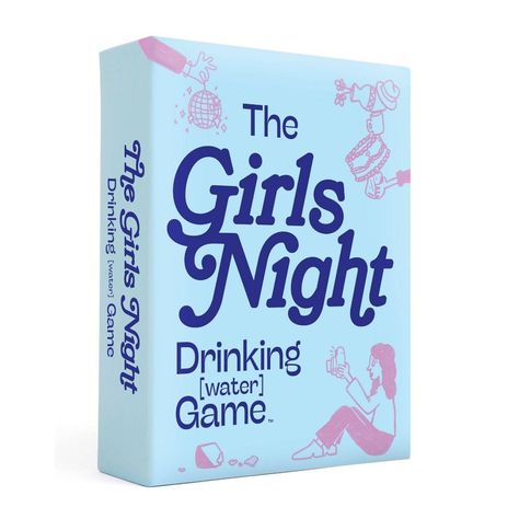 The Girls Night Drinking (Water) Game Womens Night Games, Bachelorette Party Game Night, Mama Mia Drinking Game, Fun Ladies Night Games, Bachelorette Party Games At Home, Love Island Party Games, Galentines Party Game Ideas, Fun Things To Do At A Birthday Party, Sleepover Ideas For Adults