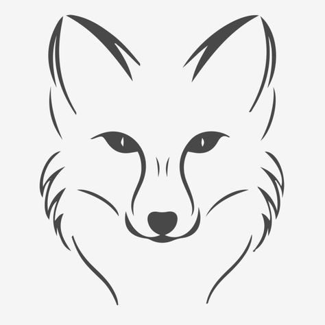 White Fox Drawing, White Fox Tattoo, Fox Line Drawing, White Fox Art, Foxes Drawing, Fox Drawing Sketches, Cute Fox Art, Fox Drawing Easy, Fox Drawings