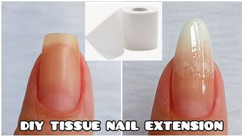 How to make Nail extension out of tissue | Diy Cornstarch Fake Nail Extension - YouTube At Home Diy Nails, At Home Fake Nails, At Home Nail Extensions, How To Fix Acrylic Nails At Home, How To Make Beniegts, How To Do Nail Extension At Home, How To Make Diy Nails, How To Make Fake Nails Look Real, How To Make Long Nails At Home