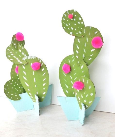 Cardboard Cactus, Paper Cactus, Cactus Craft, Pistachio Shells, Cloud Craft, Wild West Party, Vbs Themes, Cactus Party, Cactus Diy