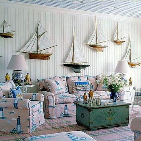 Nautical Decorating Ideas, Anthony Baratta, Sailboat Model, Nautical Interior, Deco Marine, Nautical Room, Nantucket Style, Nautical Home Decor, Haus Am See