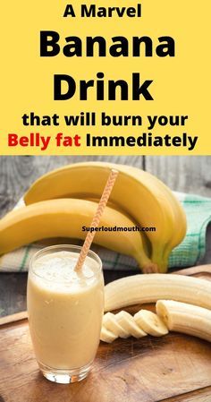 Banana Diet, Smoothies Vegan, Banana Drinks, Baking Soda Beauty Uses, Burn Stomach Fat, Best Fat Burning Foods, Fat Burning Smoothies, Fat Loss Drinks, Eat Better