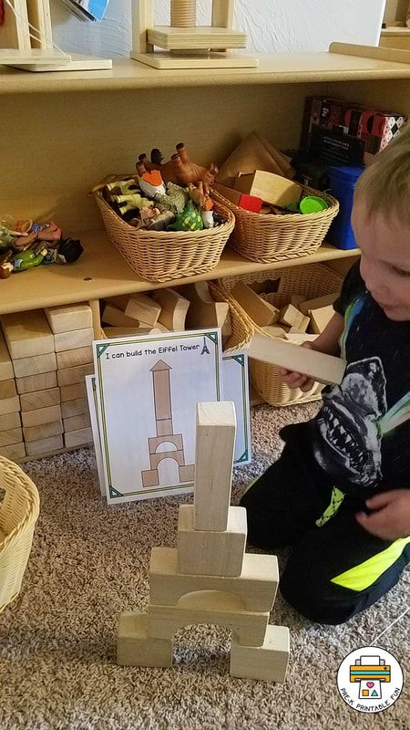 Preschool Block Area, Construction Activities Preschool, Block Center Preschool, Landmarks Around The World, Preschool Construction, Stem Building, Blocks Preschool, World Landmarks, Block Center