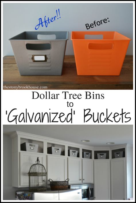 Dollar Tree bins to balvanized buckets Dollar Store Bins, Dollar Tree Organization, Room Storage Diy, Galvanized Buckets, Dollar Store Diy Organization, Dollar Store Ideas, Diy Organizer, 10 Dollar, Dollar Tree Hacks