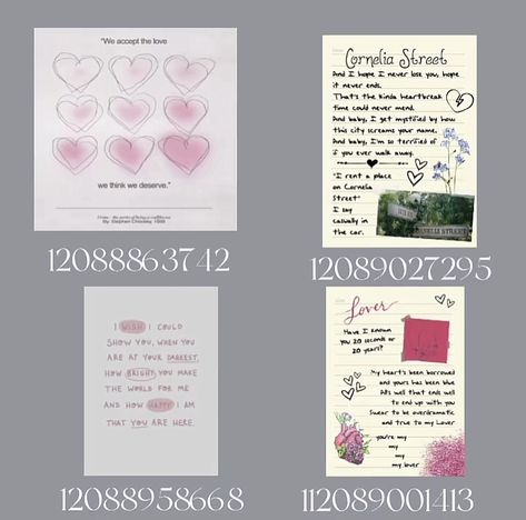 Bloxburg Missing Poster Decal, Bloxburg Bathroom Poster Codes, Bloxburg List Decals, Valentines Day Decals Bloxburg, Bloxburg Mail Decal Codes, Lesbian Flag Bloxburg Code, Purple Decal Codes For Bloxburg, Bloxburg Wall Decals Coquette Pink, Blush Pink Bloxburg Decals