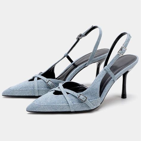 Shoes-Women-Sandals-Blue-42-summer-GUOCALI Shoes For Woman, Woman Sandals, Monk Strap Shoes, Summer Heels, Point Shoes, Elegant Shoes, Pointed Toe Shoes, Fashion Heels, Mens Shoes Boots