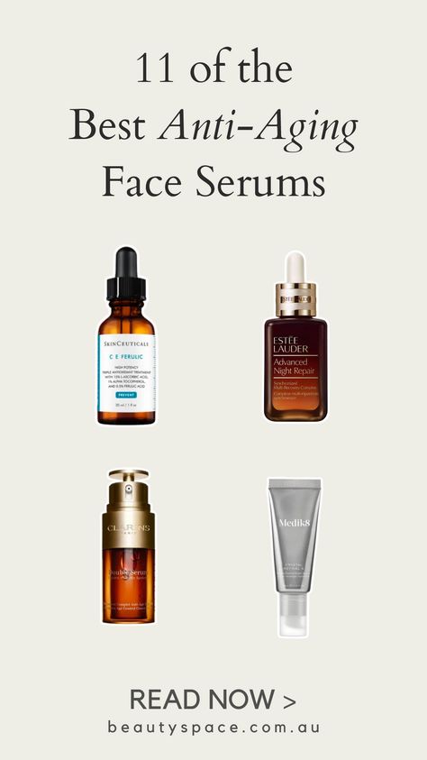 From hydrating formulations to brightening and protecting vitamin C and super-strength retinol, these are the best serums for keeping your skin firm and youthful. #antiagingskincare #vitamina #vitaminc Best Serums For Aging Skin, Retinol Routine, Best Retinol Serum, Best Serums, Best Anti Aging Skin Care, Best Retinol, Best Anti Aging Serum, Regular Skin Care Routine, Best Face Serum