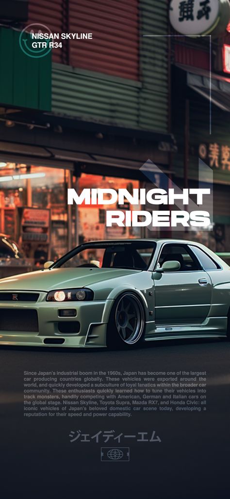 Nissan Gtr Wallpapers, Nissan Gtr R34, Car Iphone Wallpaper, R34 Skyline, Skyline Gtr R34, R34 Gtr, Mobil Drift, Sports Car Wallpaper, Gtr R34