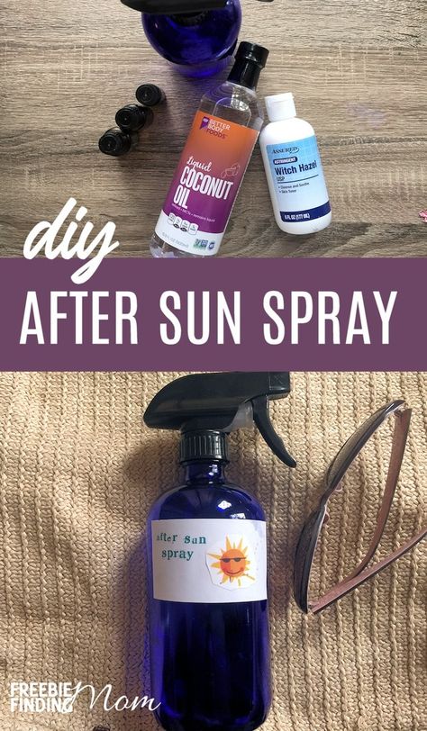 DIY After Sun Spray Coconut Oil And Essential Oils, After Sun Spray, Copaiba Essential Oil, Sunburn Remedies, Sunburn Relief, Diy Essential Oil Recipes, Homemade Cosmetics, Diy Sprays, Organic Baby Food