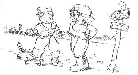 A unnamed concept piece of the humans in the Pokemon world by Satoshi Tajiri.  which brought to my attention that the background in subtle areas like a grassy plane can come in handy like a village in the distance. Pokemon Concept Art, Pokemon Concept, Satoshi Tajiri, Old Pokemon, Pokemon Photo, Pokemon Sketch, Pokémon Art, Pokemon Anime, Pokemon Red