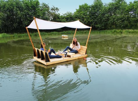 Floating Raft, Floating Boat, Lake Fun, Floating Dock, Diy Boat, Diy Event, Lake Living, Floating House, Boat Dock