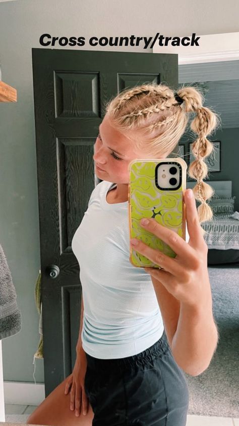 Volleyball Hair, Volleyball Hairstyles For Long Hair, Track Hairstyles, Running Hairstyles, Soccer Hairstyles, Soccer Hair, Basketball Hairstyles, Softball Hairstyles, Sport Hair