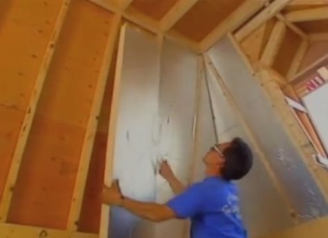 Rigid Foam Insulation Insulating Attic, Cheap Insulation, Basement Insulation, Diy Insulation, Rigid Foam Insulation, Foam Insulation Board, Rigid Insulation, Studio Building, Attic Renovation Ideas