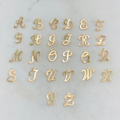 14k Gold Initial Necklace, Dainty Initial Necklace, Bracelet Initial, Cursive Letters, Letter Bracelet, Kesha, Initial Necklace Gold, Initial Bracelet, Gold Initial