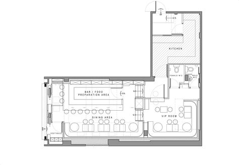 Gallery - Mrs. Pound / NC Design & Architecture - 9 Architecture Floor Plan, Bar Flooring, Speakeasy Bar, Bar Plans, Vip Room, Dream House Plans, Architecture Plan, Design Architecture, Bar Design