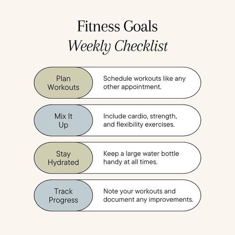 Stay on track with your fitness goals by following a weekly checklist! Weekly Checklist, Men's Health Fitness, Stay On Track, Flexibility Workout, Regular Exercise, Health Lifestyle, Bodyweight Workout, Physical Health, How To Stay Motivated