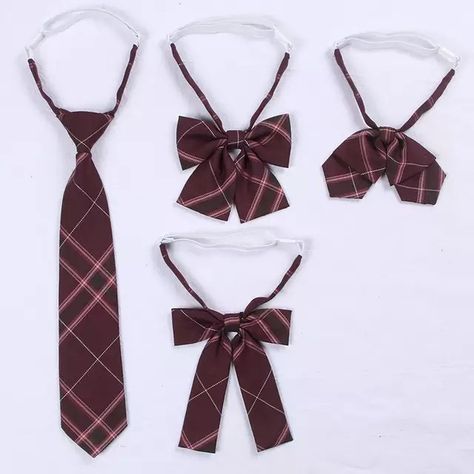 Bowtie Outfit, Choir Uniforms, Tie Drawing, School Uniform Accessories, Types Of Ties, Japanese Uniform, Steampunk Artwork, Girl Uniform, Japanese High School