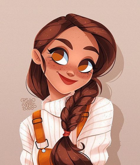 Madalena | Digital Artist en Instagram: “🍂 swipe for close-up + time lapse 🍂 ~ Here she is! I started drawing her yesterday as some of you watch it in my stories ☺️ if you didn't…” Cute People Drawing, Character Design Cartoon, Character Design Girl, Girl Drawing Sketches, Cartoon Girl Drawing, Dessin Adorable, Character Design Animation, Girls Cartoon Art, Digital Art Girl