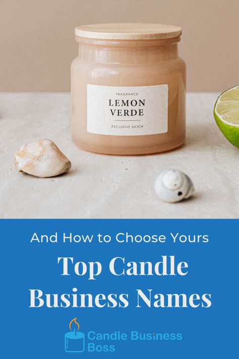 It started as a candle making hobby, and then you started selling a few candles on Etsy. Now you’ve decided to take your efforts to the next level and formalize your business, but first you must come up with a name. What are some things the names of top candle companies have in common and how can you choose yours? Unique Candle Business Names, Candle Business Name Ideas Catchy, Candle Shop Name Ideas, Candle Making Business Names, Candle Brand Names, Candle Company Names Ideas, Candle Brand Name Ideas, Candle Names Unique, Candle Company Names