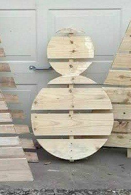 how to make a wood pallet snowman, christmas decorations, how to, pallet, seasonal holiday decor, woodworking projects Pallet Snowman, Jul Diy, Pallet Christmas, Snowman Christmas Decorations, Easy Wood, Bench Plans, Pallet Crafts, Christmas Wood Crafts, Wood Pallet Projects