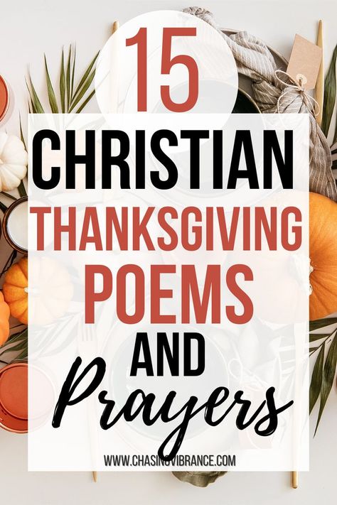 20 Christian poems for Thanksgiving to share with friends and family. These Thanksgiving poems will fill your heart with gratitude. Poems for kids, families, churches to share together in thankfulness. Thanksgiving Dinner Prayer, Thankful Poems, Thanksgiving Prayers For Family, Thanksgiving Hymns, Gratitude Poems, Dinner Prayer, Thanksgiving Poems, Poems For Kids, Christian Thanksgiving