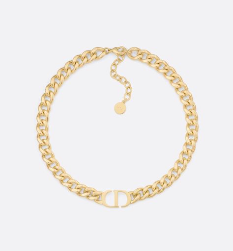 30 Montaigne Choker Gold-Finish Metal | DIOR Dior Gold Necklace, Christian Dior Jewelry, Jewelry 2024, Dior Necklace, Choker Gold, Luxury Gifts For Her, Jewel Necklace, Christian Dior Couture, Dior Jewelry