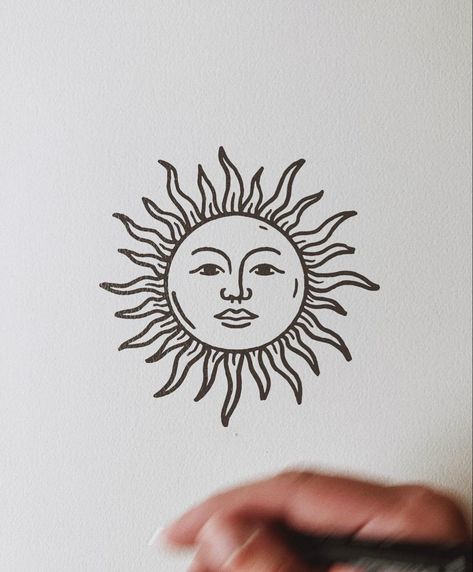 Smiling Sun Tattoo, Emoji Tattoo, Patchwork Tattoos, Moon Sun Tattoo, Sun Tattoo Designs, Moon Tattoos, Tattoo Inspiration Men, Sun Tattoos, Happy Sun