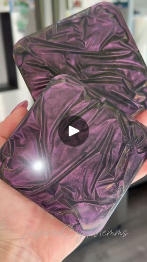 38K views · 7.6K reactions | Crushed velvet effect for these resin coasters ✨ 
It’s crazy how much a color can change by adding a colored background to it! 

@eyecandypigments color changing mica in ‘Kamenbudokai’ is a beaut! Checkout their pigments and save with code ‘INSPIRED’

@letsresin casting resin worked wonderfully for these! Checkout their amazon page in my b.io and save with code ‘INSPIRED24’

#satisfying #resinart #satisfyingvideo #epoxyresin #inspiredbymemms #artistsoninstagram #resinobssessed #resinofinstagram #nails #nailsofinstagram #resinpour #eyecandypigments #resinobsession #resindemolding #letsresin #resincoasters | InspiredByMemms | Cupidon · Feel It Resin Pours, Epoxy Crafts, Casting Resin, Resin Pour, Resin Coasters, Colored Background, Resin Ideas, Creative Craft, Satisfying Video