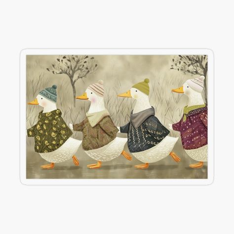 Get my art printed on awesome products. Support me at Redbubble #RBandME: https://www.redbubble.com/i/sticker/ducks-in-a-row-by-PricklyPeanut/157919015.O9UDB?asc=u Ducks In A Row, Ducks, Sale Poster, The Row, Awesome Products, My Art, Art Prints, Art