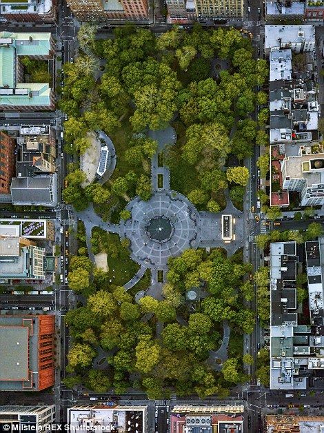 New York City Skyline, Aerial Images, Washington Square Park, Urban Park, Washington Square, New York Street, Site Plan, Urban Planning, Green Space