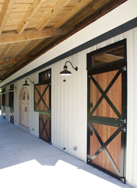 Horse Barn Doors, Sand Creek Post And Beam, Horse Stalls Doors, Dream Barn Stables, Stall Door, Barn Stalls, Horse Barn Ideas Stables, Horse Barn Designs, Dream Horse Barns