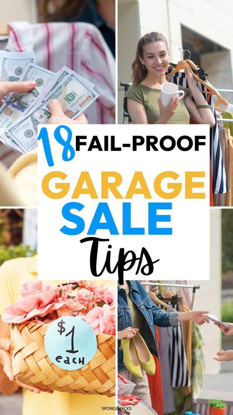 18 Garage Sale Tips for a Successful Day Garage Sale Organization, Yard Sale Tips, Yard Sale Signs, Garage Sale Tips, Garage Sale Signs, Apartment Checklist, Run To You, Yard Sales, Sign Stand