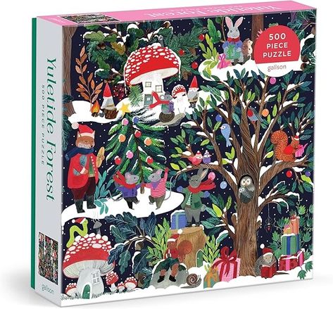 Amazon.com: Galison Yuletide Forest – 500 Piece Jigsaw Puzzle Featuring Beautiful Artwork of A Wintery Holiday Wonderland in The Forest : Galison: Toys & Games 2000 Piece Puzzle, Of Challenge, Christmas Forest, Bold Artwork, Christmas Puzzle, Shape Puzzles, 500 Piece Jigsaw Puzzles, Kids Gift Guide, 500 Piece Puzzles