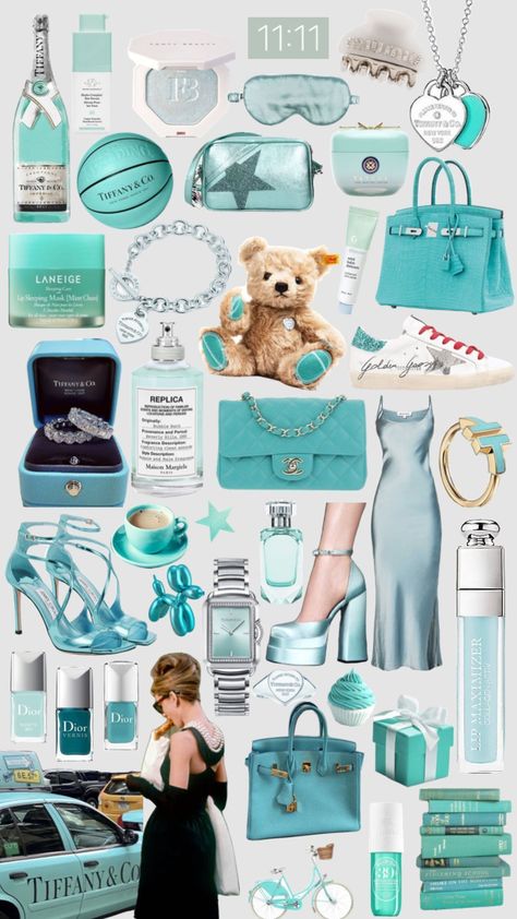 #tiffanyandco #tiffany #tiffanyblue #outfitinspo #moodboard #aesthetic #inspo #turquoise #beauty #vibes #fyp Tiffany Blue Wallpapers, Tiffany Birthday Party, Turquoise Aesthetic, Tiffany Birthday, Turquoise Clothes, Tiffany Girls, Tiffany Blue Box, Turquoise Fashion, Beauty Vibes