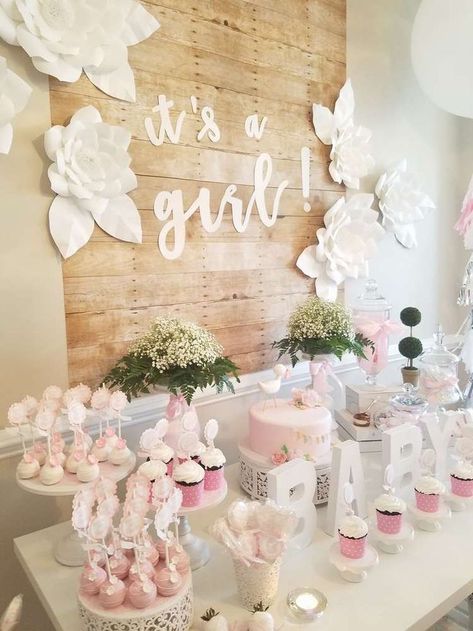 Office Baby Showers, Girl Shower Themes, Babyshower Party, Idee Babyshower, Baby Shower Vintage, Trendy Baby Shower Ideas, Baby Shower Party Ideas