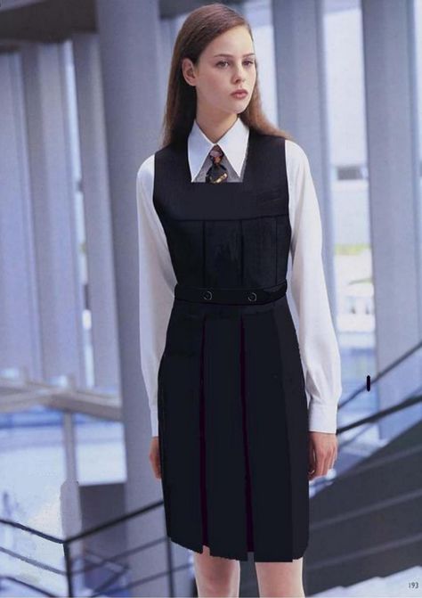 https://flic.kr/p/rkQpEF | 5396414082b | variation as desired by pleats4 ever  gymslip with standard belt Dirndl, Girls Pinafore Dress, Girls Pinafore, Women Wearing Ties, School Uniform Fashion, School Uniform Outfits, Uniform Dress, School Dresses, Uniform Fashion