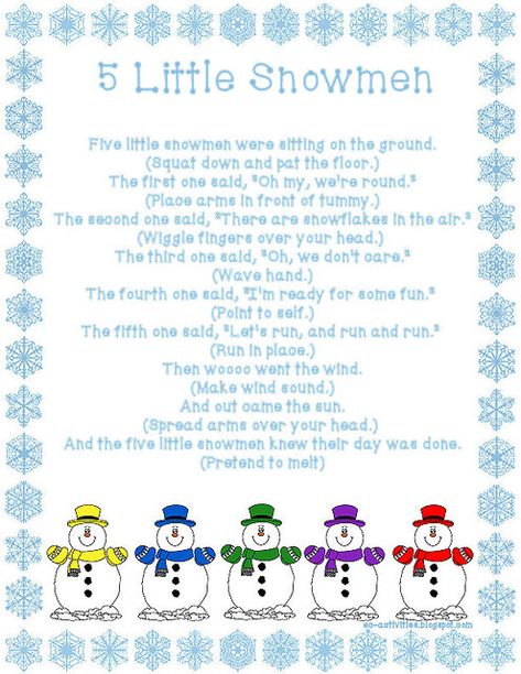 Snowman Song, Snowman Songs, Christmas Songs For Kids, Winter Lesson Plan, Best Christmas Songs, Circle Time Songs, Snowmen Activities, Kindergarten Songs, Songs For Toddlers