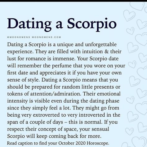 Dear Scorpio on Instagram: “Dating a Scorpio. Good or bad, it is an unforgettable experience. ・・・ 🦂❤️🦂🥰😘♏️ #dearscorpio #scorpiofacts #scorpiolife #scorpioproblems…” Dating A Scorpio, Scorpio Dates, Astrology Signs Scorpio, Scorpio Relationships, Zodiac Quotes Scorpio, Zodiac Characteristics, Useless Knowledge, Gemini And Scorpio, Scorpio Women