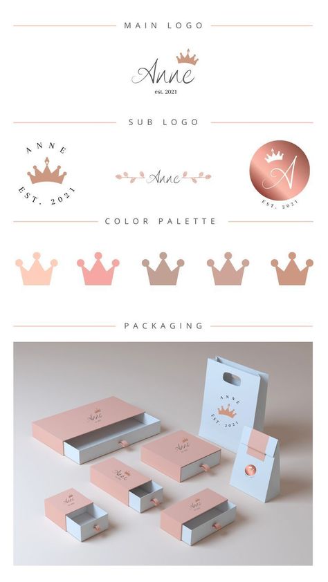 ANNE - Mood Board jewelry brand design packaging ideas  submark logolove #logodaily #designed #logotypeclub. Luxury Color Palette Branding Rose Gold, Rose Gold Branding Palette, Jewelry Brand Mood Board, Color Palette For Jewelry Brand, Mood Board Jewelry, Jewelry Logo Design Ideas Simple, Jewelry Logo Ideas Graphics, Jewelry Logo Inspiration, Jewelry Brand Design