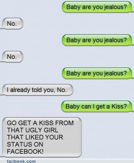 Yikessssssss Jealous Girlfriend, Lol Text, Funny Conversations, Hilarious Stuff, Girlfriend Quotes, Im Jealous, Text Fails, Text Conversations, Text Jokes