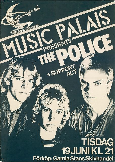 The Police concer posters | the police 1979 june 19 live concert at stockholm sweden poster The Police Band, Vintage Concert Posters, Vintage Music Posters, Concert Flyer, Dj Set, Iggy Pop, Rock N’roll, Concert Poster, I'm With The Band