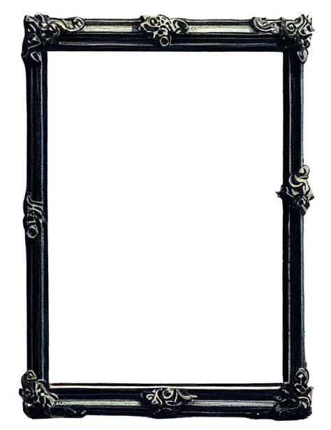 Ravenloft Aesthetic, Black Vintage Wallpaper, Goth Frame, Black Vintage Frame, Rentry Graphics, Rentry Recourses, Vintage Frame Design, Frames Aesthetic, Gothic Frames