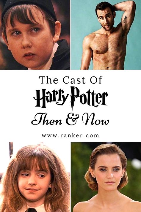 Then and Now: the cast of Harry Potter! Here is what the cast of Harry Potter looks like today! Photos of Emma Watson, Daniel Radcliffe, Rupert Grint and other members of the Harry Potter cast! Find out what these actors have been up to since their Harry Potter roles in the wizarding world! #Harrypotter #Actors Cast Of Harry Potter, Harry Potter Pics Daniel Radcliffe, Harry Potter Actors Then And Now, Harry Potter Promo Pictures, Harry Potter Cast Photos, Funny Harry Potter Pics, Harry Potter Funny Photos, Harry Potter Piano, Harry Potter Photos