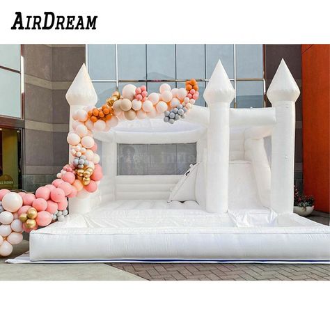 Ball Pit With Slide, Castle Bounce House, White Bounce House, Bounce House With Slide, Balloon House, Party Inflatables, Bubble Tent, Bouncy House, Inflatable Bounce House