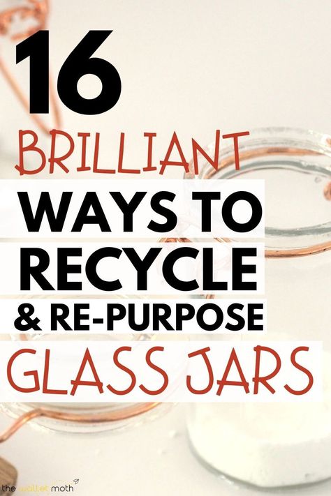 Repurpose Glass Jars, Upcycle Glass Jars, Glass Jars Diy, Reuse Jars, Mercury Glass Diy, Jars Diy, Glassware Crafts, Organization Bathroom, Food Jars